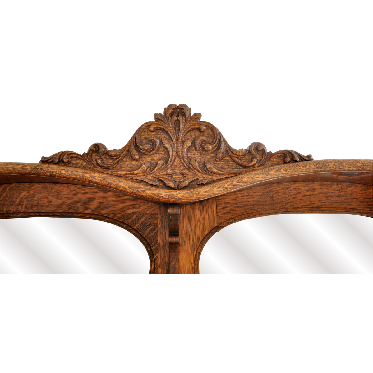 Antique American R J Horner Quarter Sawn Oak Carved Griffin Desk / China Hutch, circa 1890
