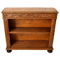 Pair of Antique 19th Century French Carved Oak Renaissance Revival Bookcases, circa 1880