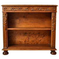 Pair of Antique 19th Century French Carved Oak Renaissance Revival Bookcases, circa 1880