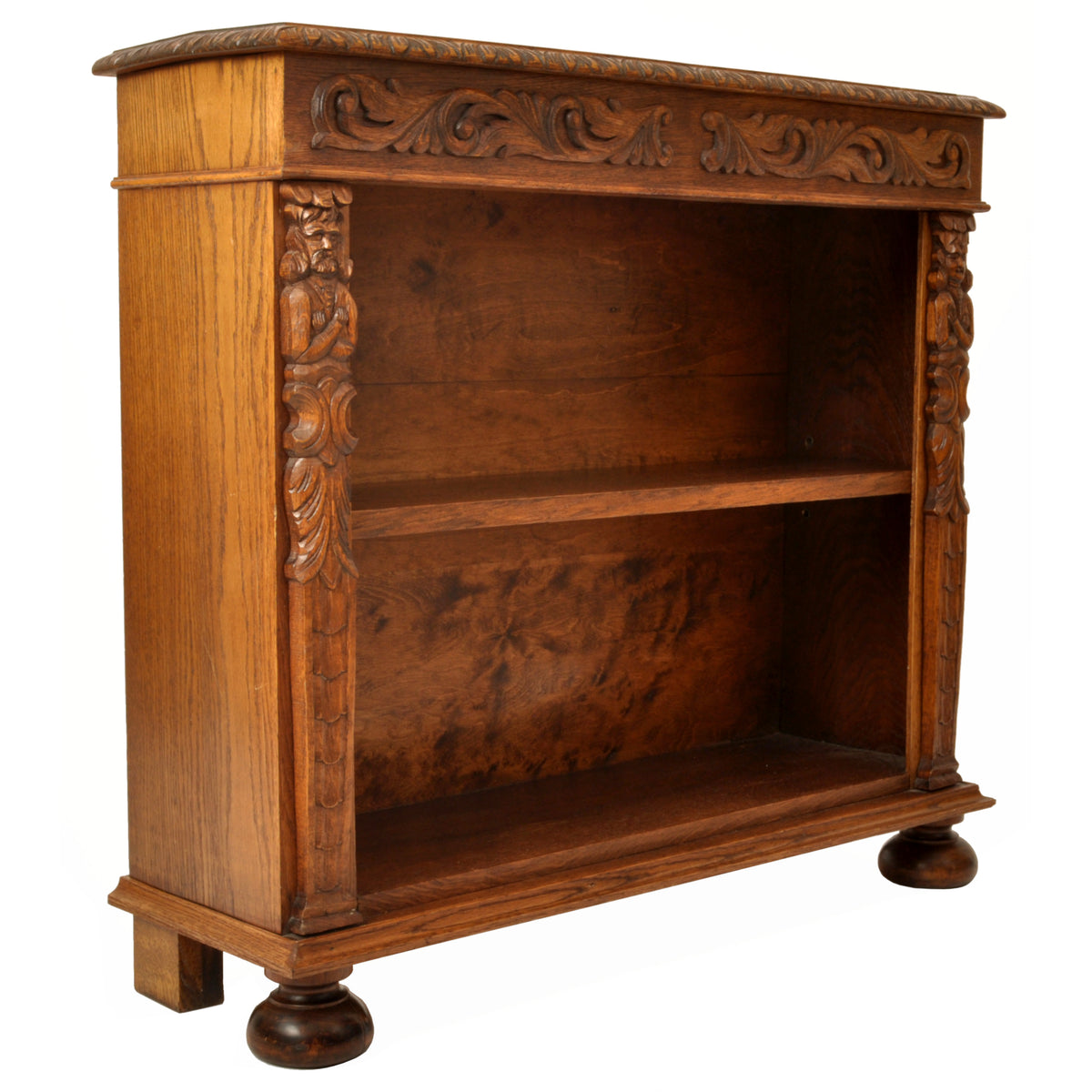Pair of Antique 19th Century French Carved Oak Renaissance Revival Bookcases, circa 1880