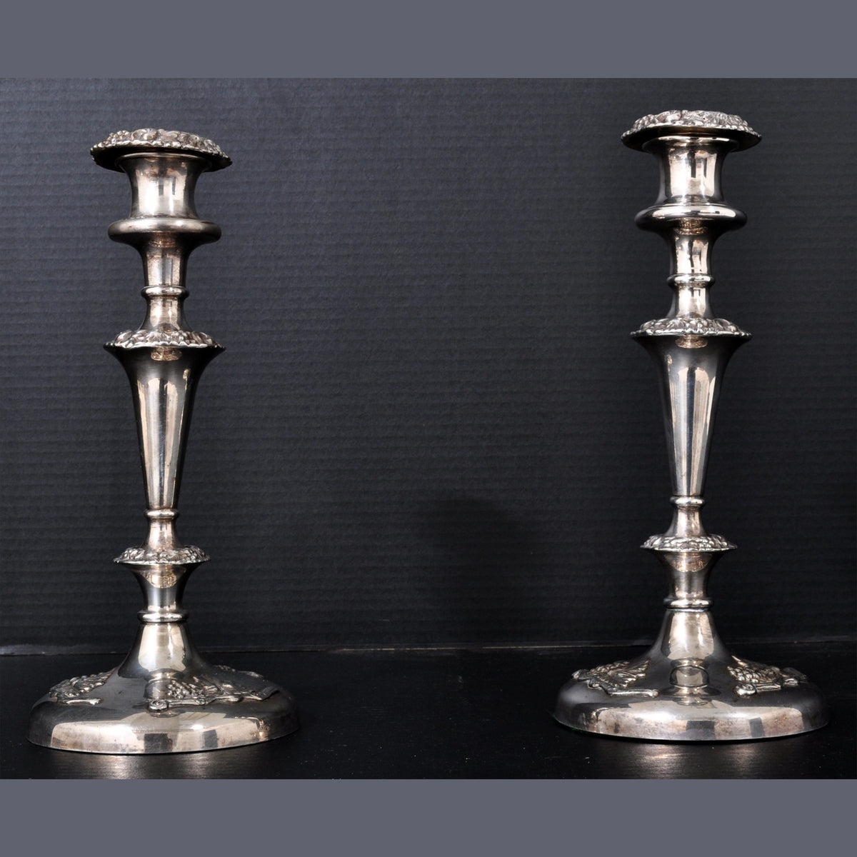 Pair of Antique Continental Silver Candlesticks, Circa 1880