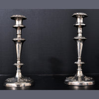 Pair of Antique Continental Silver Candlesticks, Circa 1880