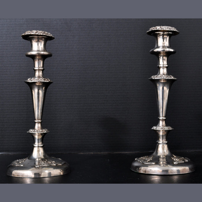 Pair of Antique Continental Silver Candlesticks, Circa 1880