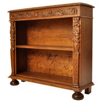 Pair of Antique 19th Century French Carved Oak Renaissance Revival Bookcases, circa 1880