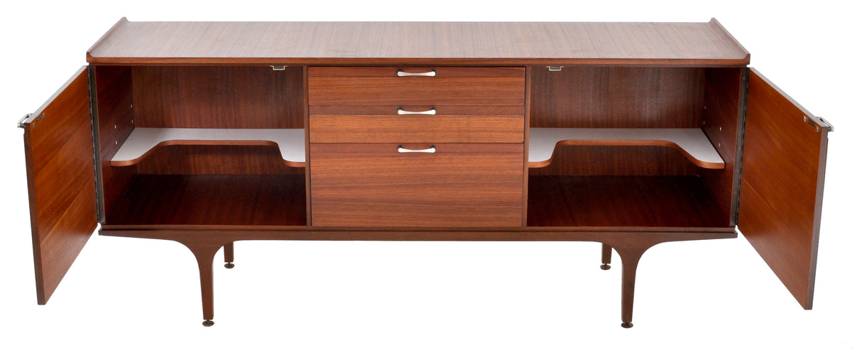 Mid-Century Modern Danish Style Credenza in Walnut, 1960s