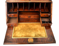 Antique Queen Anne Burl Walnut Bookcase / Bureau / Secretary Desk, Circa 1710
