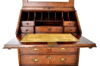 Antique Queen Anne Burl Walnut Bookcase / Bureau / Secretary Desk, Circa 1710
