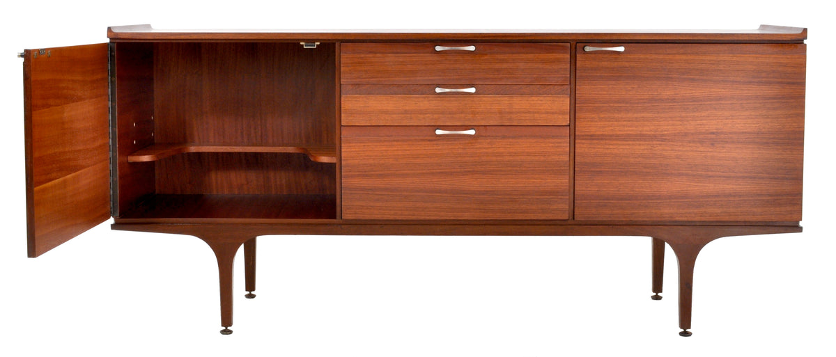 Mid-Century Modern Danish Style Credenza in Walnut, 1960s