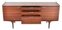 Mid-Century Modern Danish Style Credenza in Walnut, 1960s
