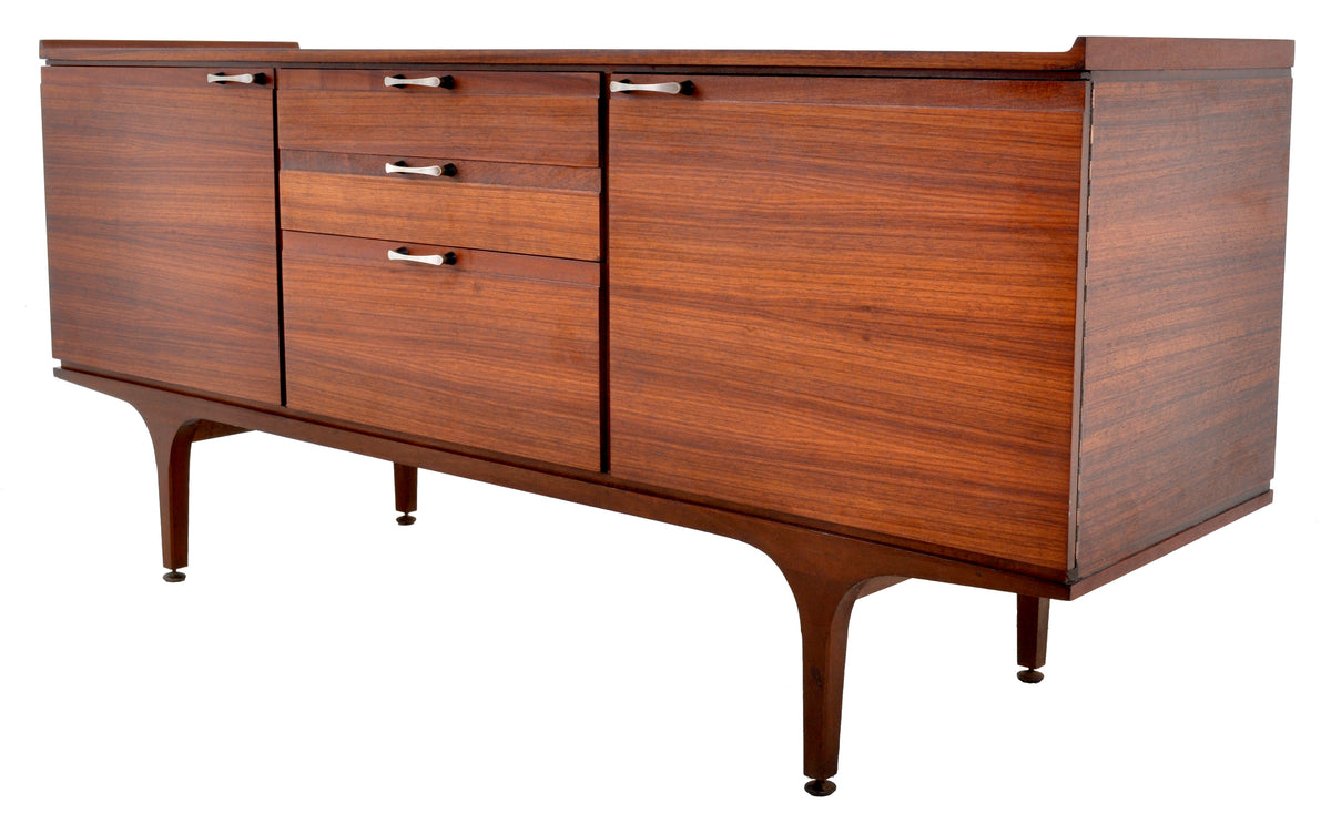Mid-Century Modern Danish Style Credenza in Walnut, 1960s
