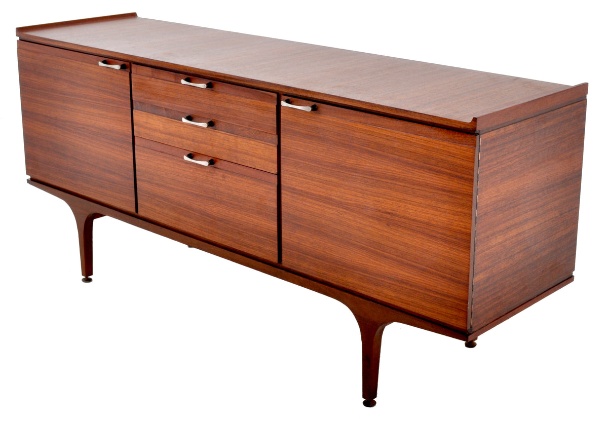 Mid-Century Modern Danish Style Credenza in Walnut, 1960s