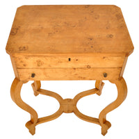 Pair of Antique Swedish Biedermeier Golden Birch Side / Dressing Tables / Nightstands, circa 1890