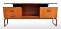 Mid-Century Modern Danish Style Teak Floating Top Desk by Ib Kofod-Larsen for G Plan, 1960s