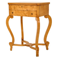 Pair of Antique Swedish Biedermeier Golden Birch Side / Dressing Tables / Nightstands, circa 1890