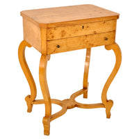 Pair of Antique Swedish Biedermeier Golden Birch Side / Dressing Tables / Nightstands, circa 1890
