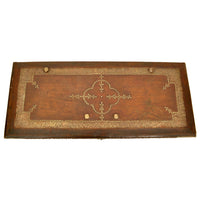 Antique 19th Century Zanzibar Shirazi Brass Stud & Copper Clad Dowry Chest, circa 1850