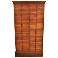 Antique Printer's Letterpress Flatfile 80 Drawer Walnut Collector's Cabinet, circa 1890
