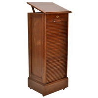 Antique Roll Top Oak Tambour File Cabinet / Desk by Lebus Cabinet Co., circa 1920