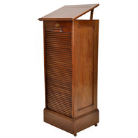 Antique Roll Top Oak Tambour File Cabinet / Desk by Lebus Cabinet Co., circa 1920