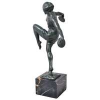 French Art Deco Bronze Female Cymbal Dancer Statue / Figure by Pierre Le Faguays (1892-1962), circa 1925