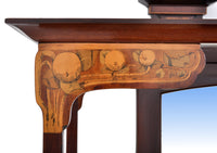 Antique Art Nouveau Inlaid Mahogany China Cabinet by Shapland & Petter for Liberty of London, Circa 1900