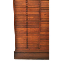 Antique Printer's Letterpress Flatfile 80 Drawer Walnut Collector's Cabinet, circa 1890