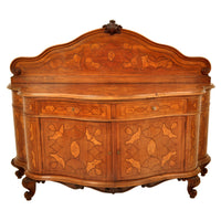 Antique German Baroque Inlaid Marquetry Cabinet / Sideboard / Buffet / Server, circa 1880