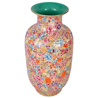 Monumental Antique Chinese Qing Dynasty Porcelain Thousand Flowers Vase, circa 1900