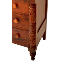 Antique American Federal Classical Period Mahogany Butler's Secretary Dresser, NY, circa 1830