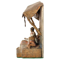 Antique Cold-Painted Austrian Bronze Arab Orientalist Figural Statue Lamp, circa 1920