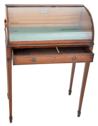 Antique Georgian Hepplewhite Mahogany Display Case / Vitrine / Collector's Cabinet, Circa 1780