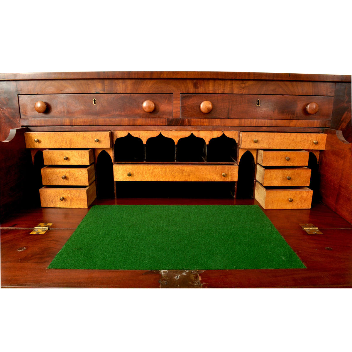 Antique American Federal Classical Period Mahogany Butler's Secretary Dresser, NY, circa 1830