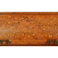 Antique Early 19th Century Dutch Walnut Marquetry Cylinder Desk / Bureau, circa 1820