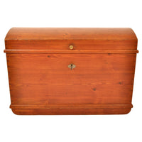 Antique German Painted Pine Immigrant Dome Top Blanket Chest / Trunk / Box, circa 1850