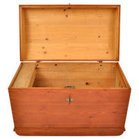 Antique German Painted Pine Immigrant Dome Top Blanket Chest / Trunk / Box, circa 1850