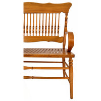 Antique American Windsor Maple Spindle Back Colonial Deacon's Bench / Loveseat, circa 1880