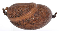 Antique Islamic Qajar Muslim Arab Persian Dervish Sufi Brass Kashkul Begging Bowl, Circa 1800