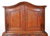 Antique French Provincial Oak Secretary/Bureau Bookcase, Circa 1770