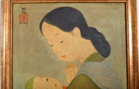 Oil on Canvas Painting by French Vietnamese Artist Mai Trung Thu (1906-1980), 1964