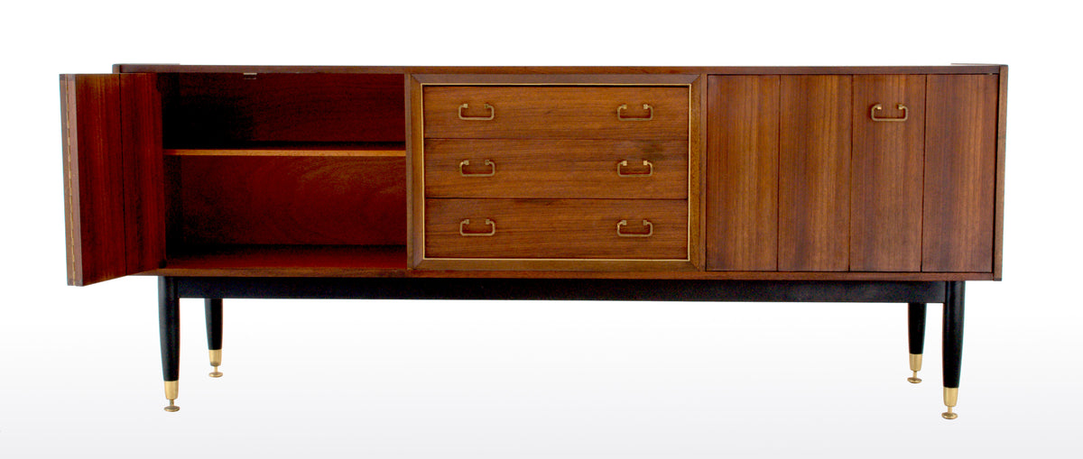 Mid-Century Modern Danish Style Walnut "Librenza" Credenza by G Plan, 1960s