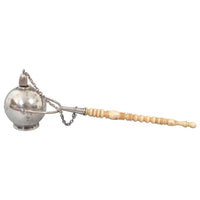 Antique Victorian American Sterling Silver and Ivory Table Cigar Lighter by Frank M. Whiting Company, Circa 1890