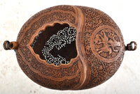 Antique Islamic Qajar Muslim Arab Persian Dervish Sufi Brass Kashkul Begging Bowl, Circa 1800