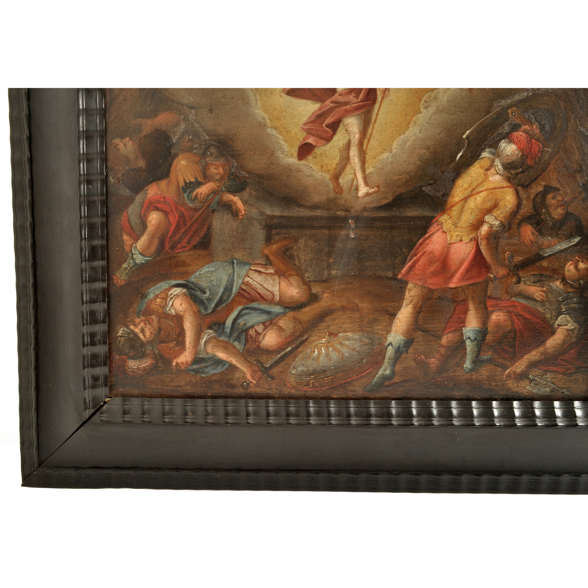 Antique 16th Century Northern Renaissance Old Master Oil Panel Religious Scene, Circa 1590