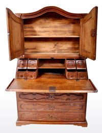 Antique French Provincial Oak Secretary/Bureau Bookcase, Circa 1770