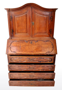 Antique French Provincial Oak Secretary/Bureau Bookcase, Circa 1770