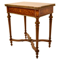 Antique 19th Century French  Inlaid Walnut Marquetry Ormolu Games / Card Table, circa 1880