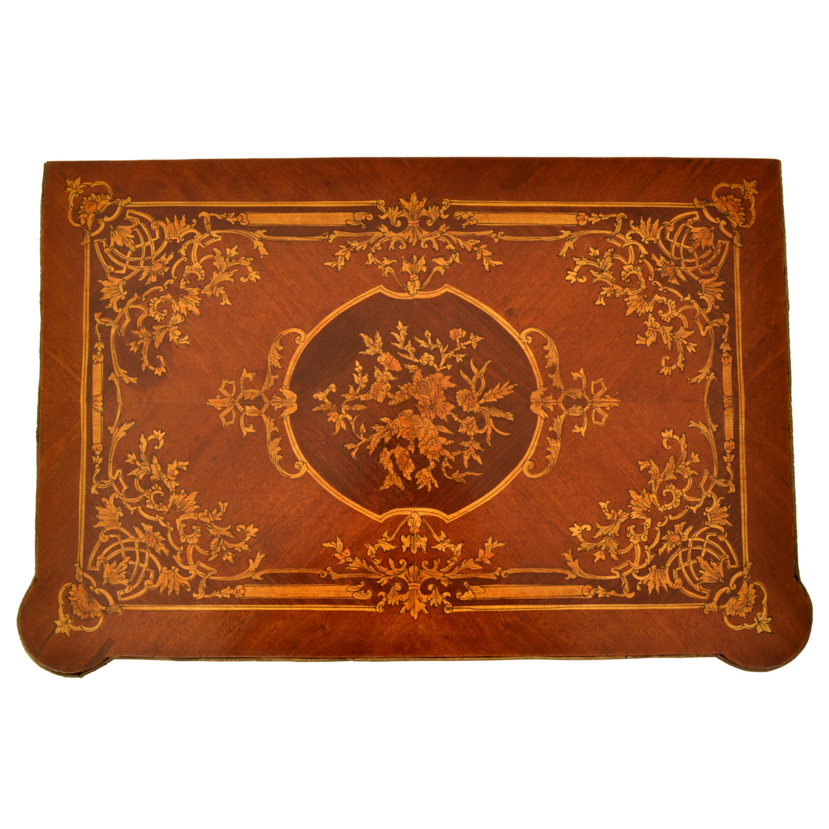 Antique 19th Century French  Inlaid Walnut Marquetry Ormolu Games / Card Table, circa 1880