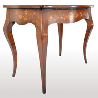 Antique Louis XV French Inlaid Marquetry Bombe Writing Table / Desk / Bureau, circa 1880