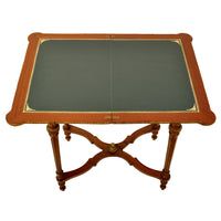 Antique 19th Century French  Inlaid Walnut Marquetry Ormolu Games / Card Table, circa 1880