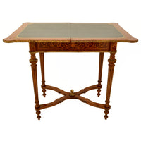 Antique 19th Century French  Inlaid Walnut Marquetry Ormolu Games / Card Table, circa 1880